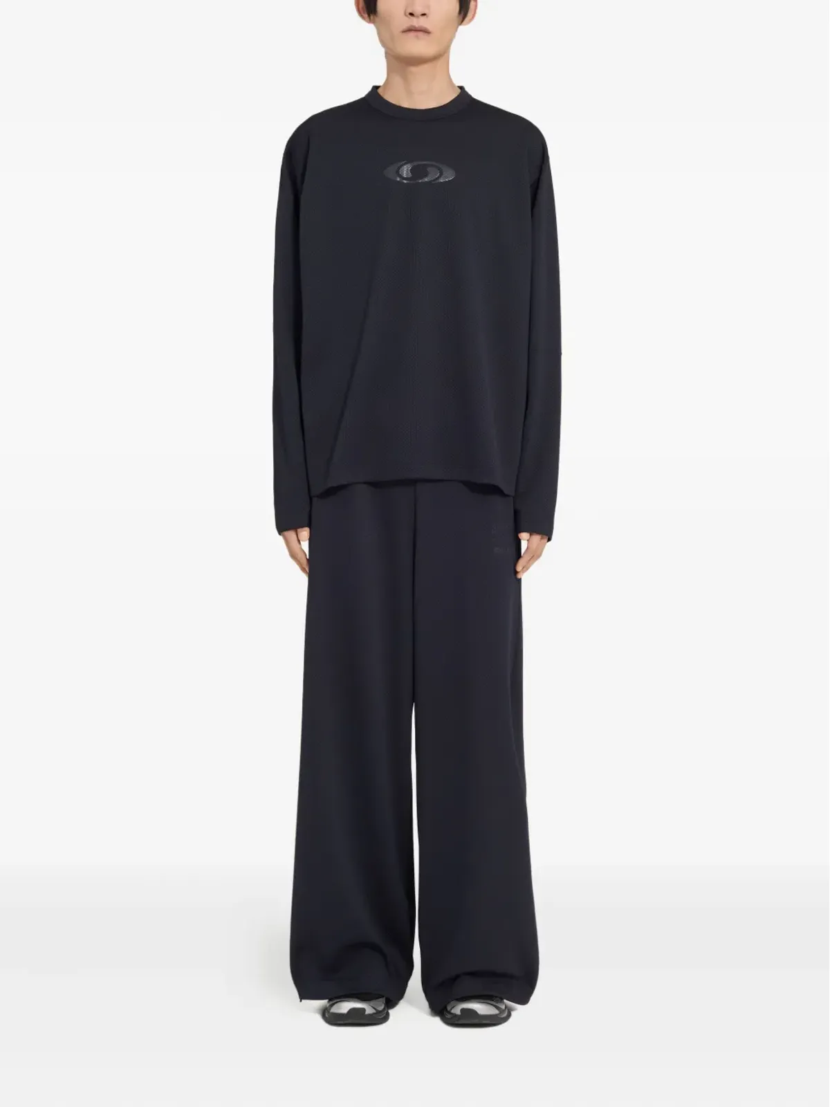 MM6 Maison Margiela X Salomon テクスチャードロゴ長袖Tシャツ - 画像2