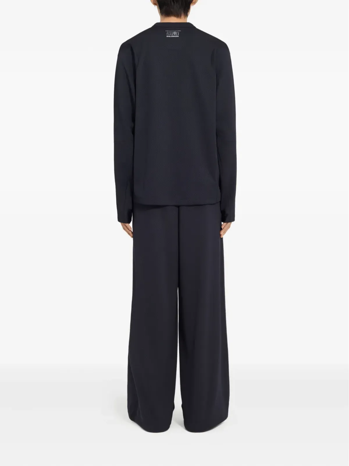 MM6 Maison Margiela X Salomon テクスチャードロゴ長袖Tシャツ - 画像4