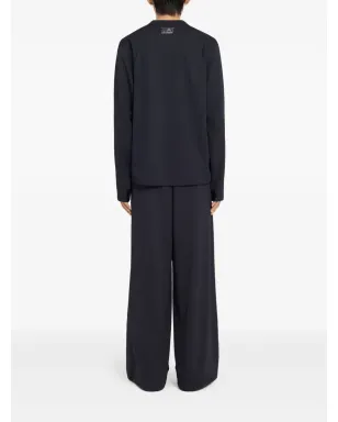 MM6 Maison Margiela X Salomon テクスチャードロゴ長袖Tシャツ - サムネイル4