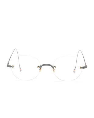 Thom Browne Eyewear 丸フレーム眼鏡 - White - サムネイル1