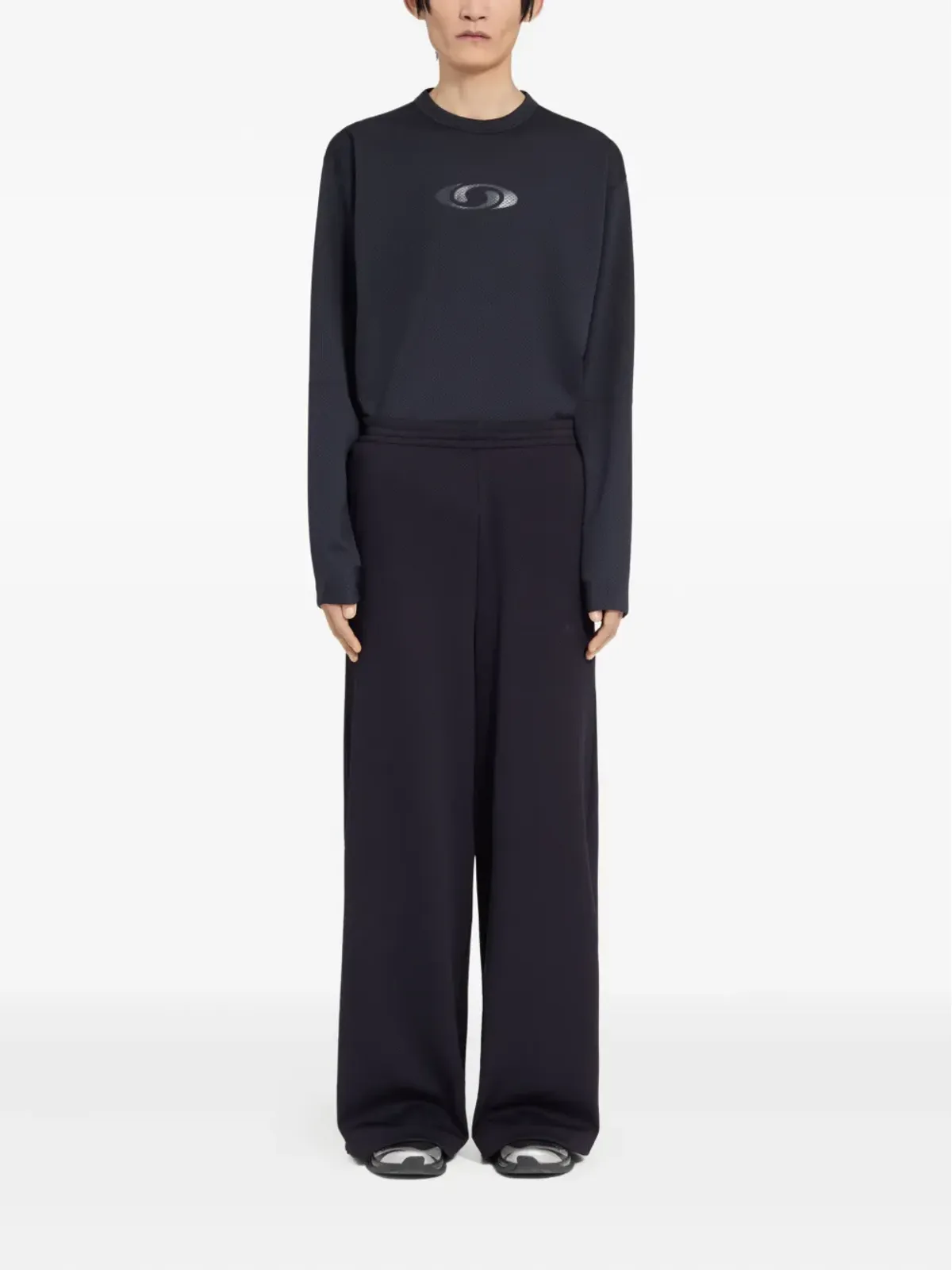 MM6 Maison Margiela X Salomon ドローコード付き裾絞り ロゴプリントパンツ - 画像2