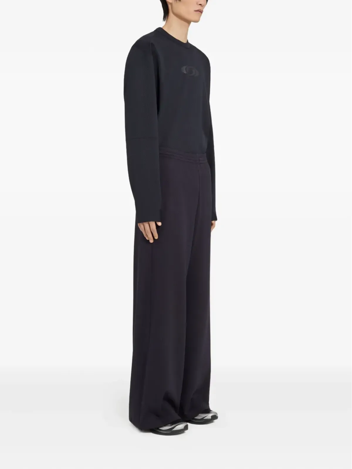 MM6 Maison Margiela X Salomon ドローコード付き裾絞り ロゴプリントパンツ - 画像3