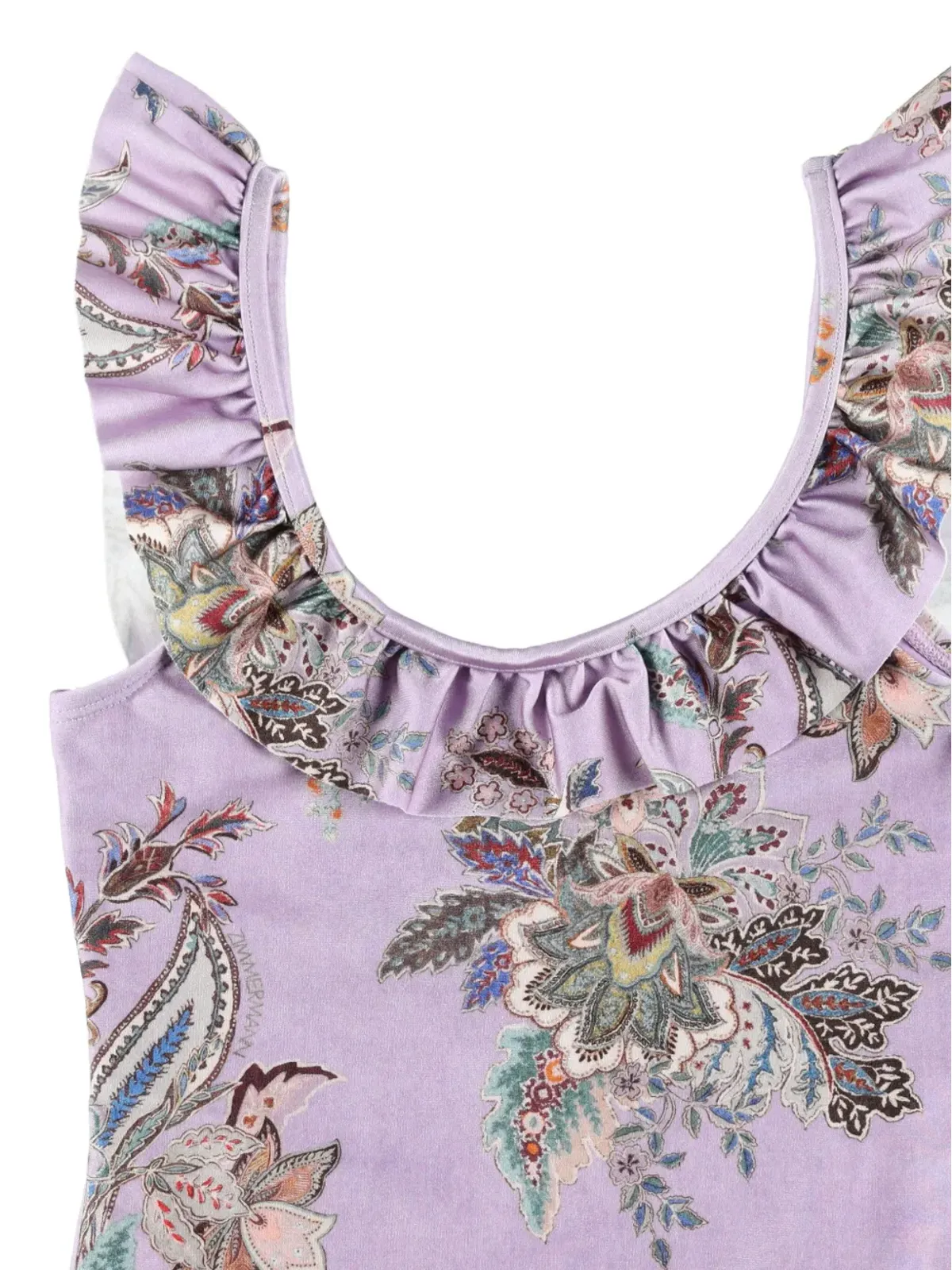 ZIMMERMANN Kids リヒアノン フリル花柄プリント水着 - パープル - 画像3