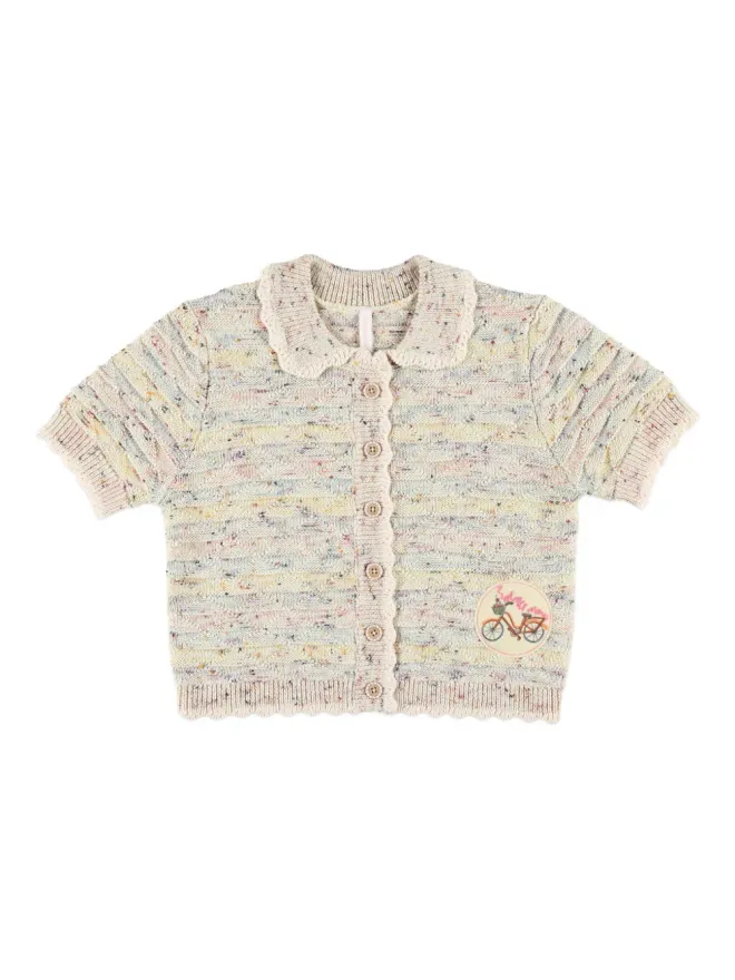 ZIMMERMANN Kids ZIMMERMANN Kids スペックル編みの半袖カーディガンの商品画像