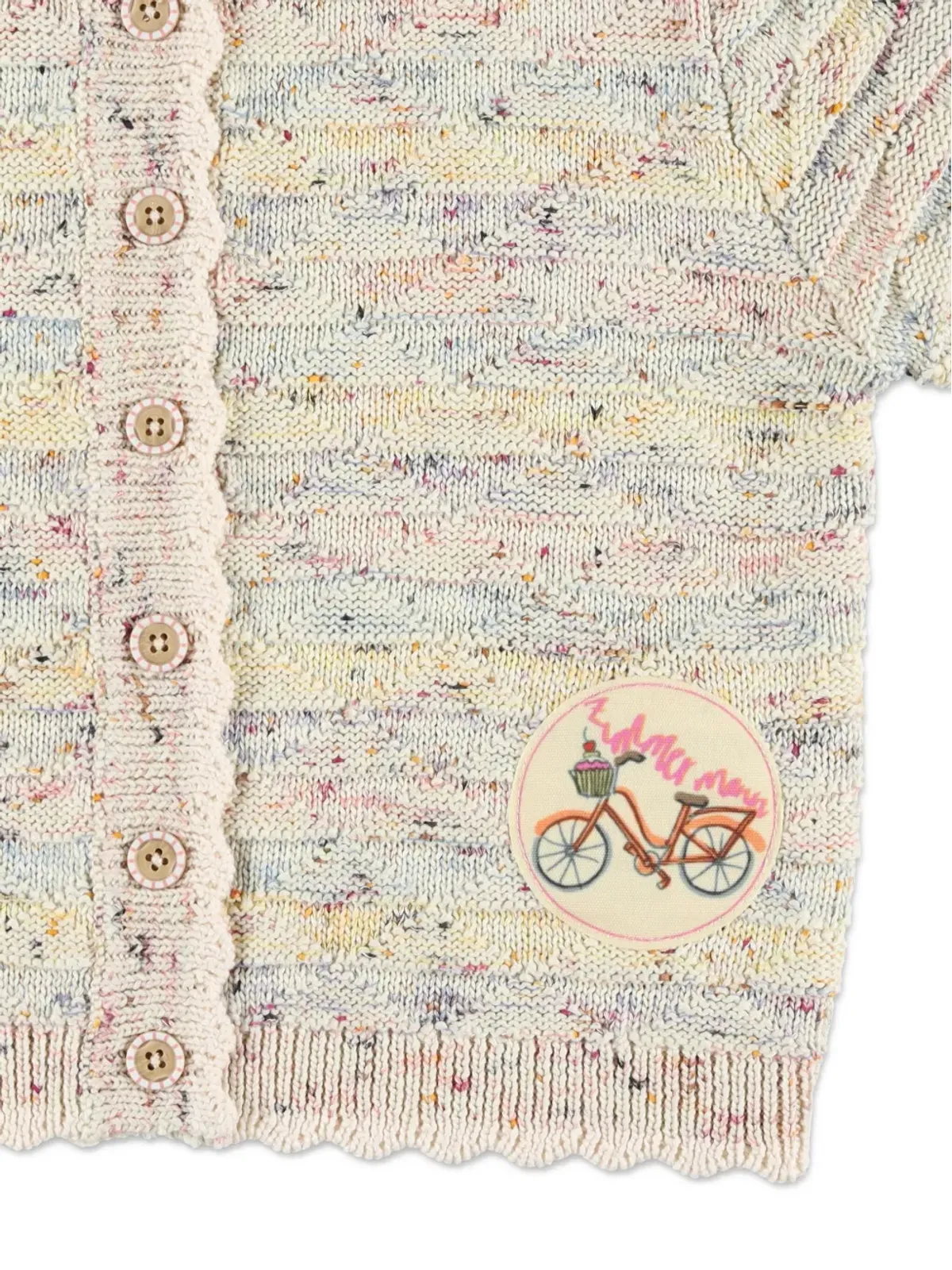 ZIMMERMANN Kids スペックル編みの半袖カーディガン - 画像3