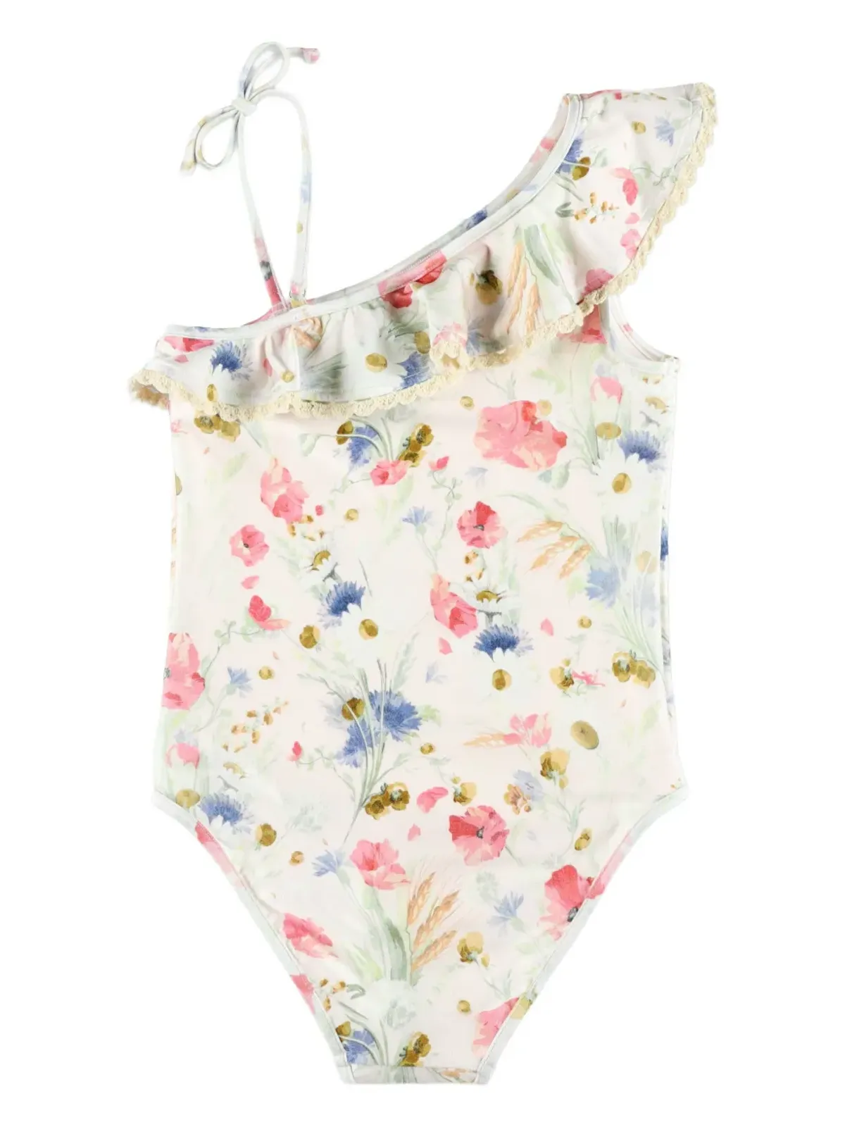 ZIMMERMANN Kids 花柄プリントのワンショルダースイムスーツ - White - 画像2