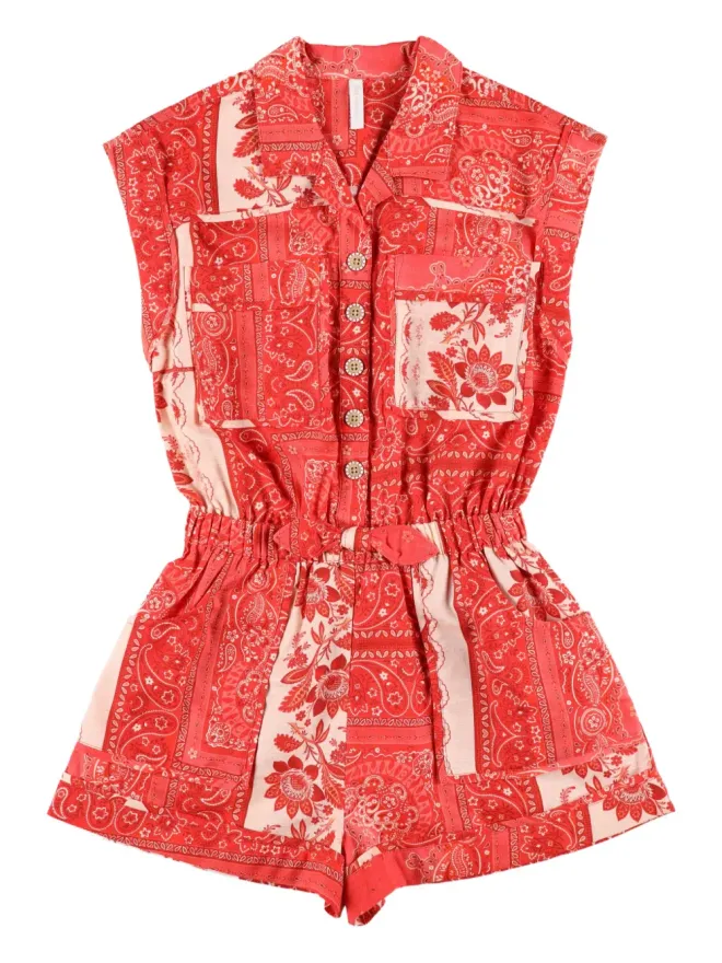 ZIMMERMANN Kids ZIMMERMANN Kids ペイズリープリント ベルト付きジャンプスーツの商品画像