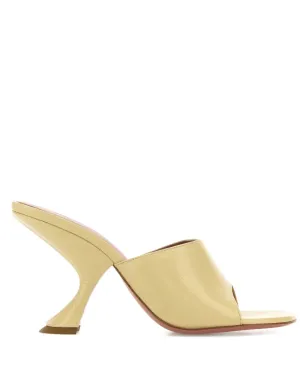 Amina Muaddi 90mm sculpted heel open-toe mules - Gold - サムネイル1