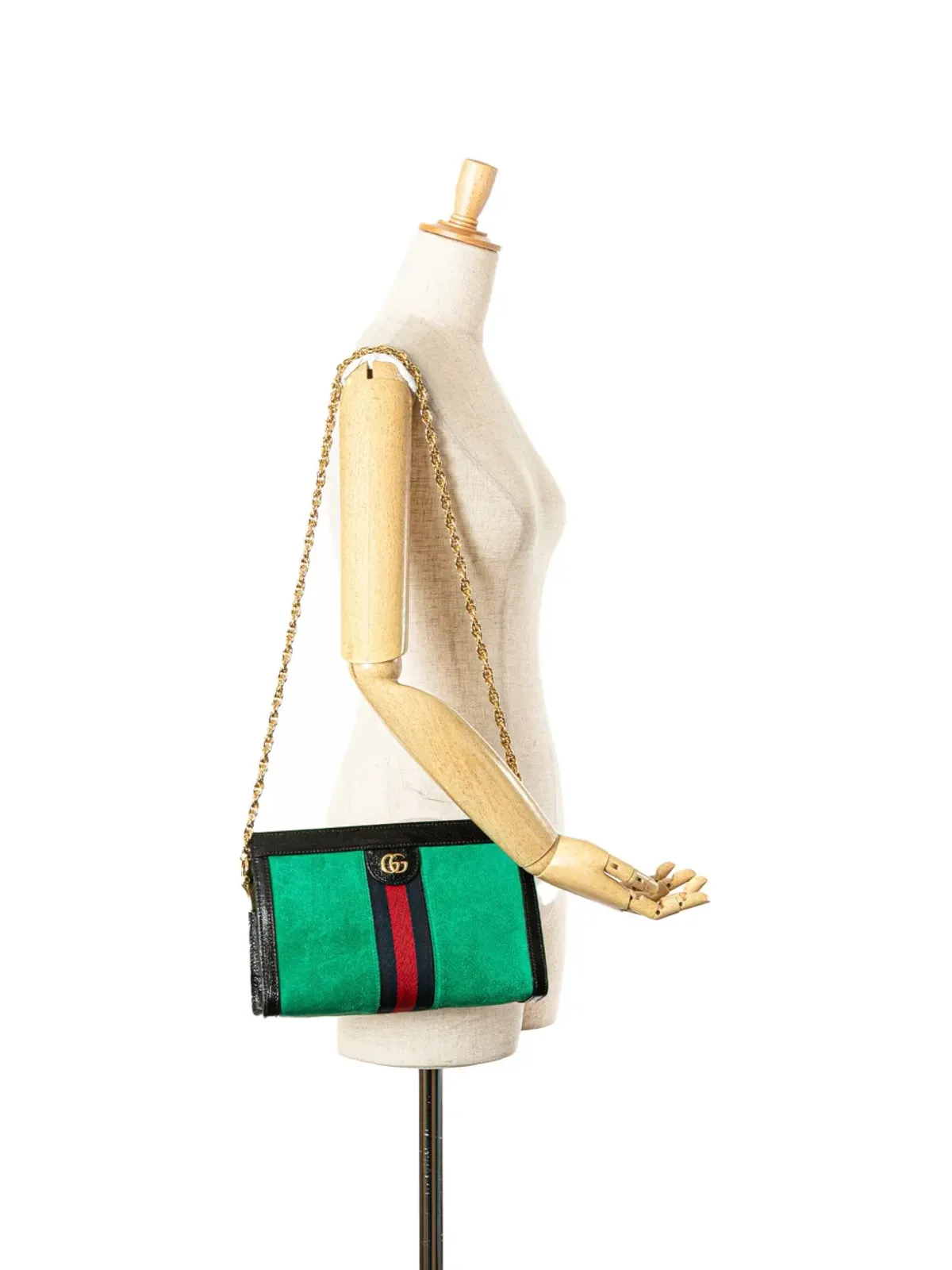 Gucci ビンテージ 2016-2024 ミニ スエード オフィディア チェーン クロスボディバッグ - ブラック - 画像2