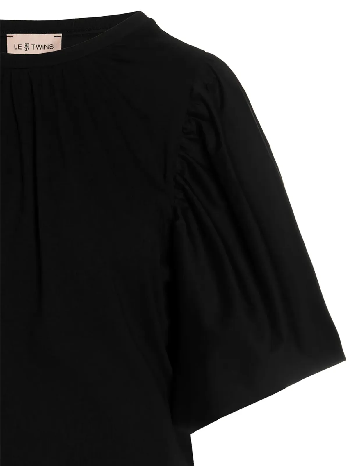 LE TWINS パフドショルダーTシャツ ブラック - 画像3