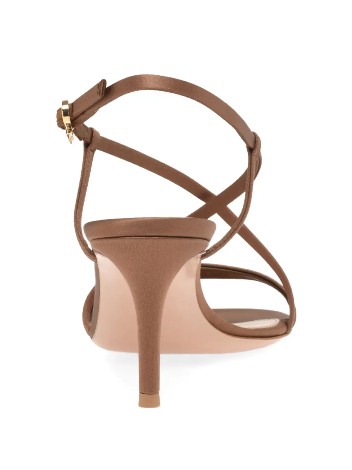 Gianvito Rossi サテン ヒール サンダル - ブラウン - 画像3