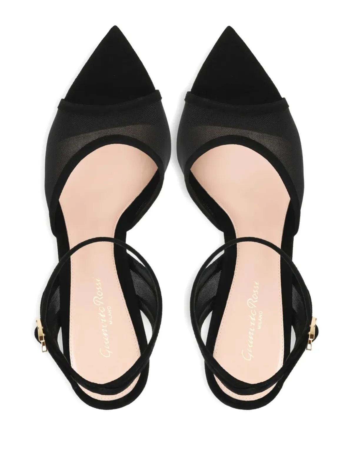 Gianvito Rossi 100mm Doreta スリングバックサンダル - ブラック - 画像4