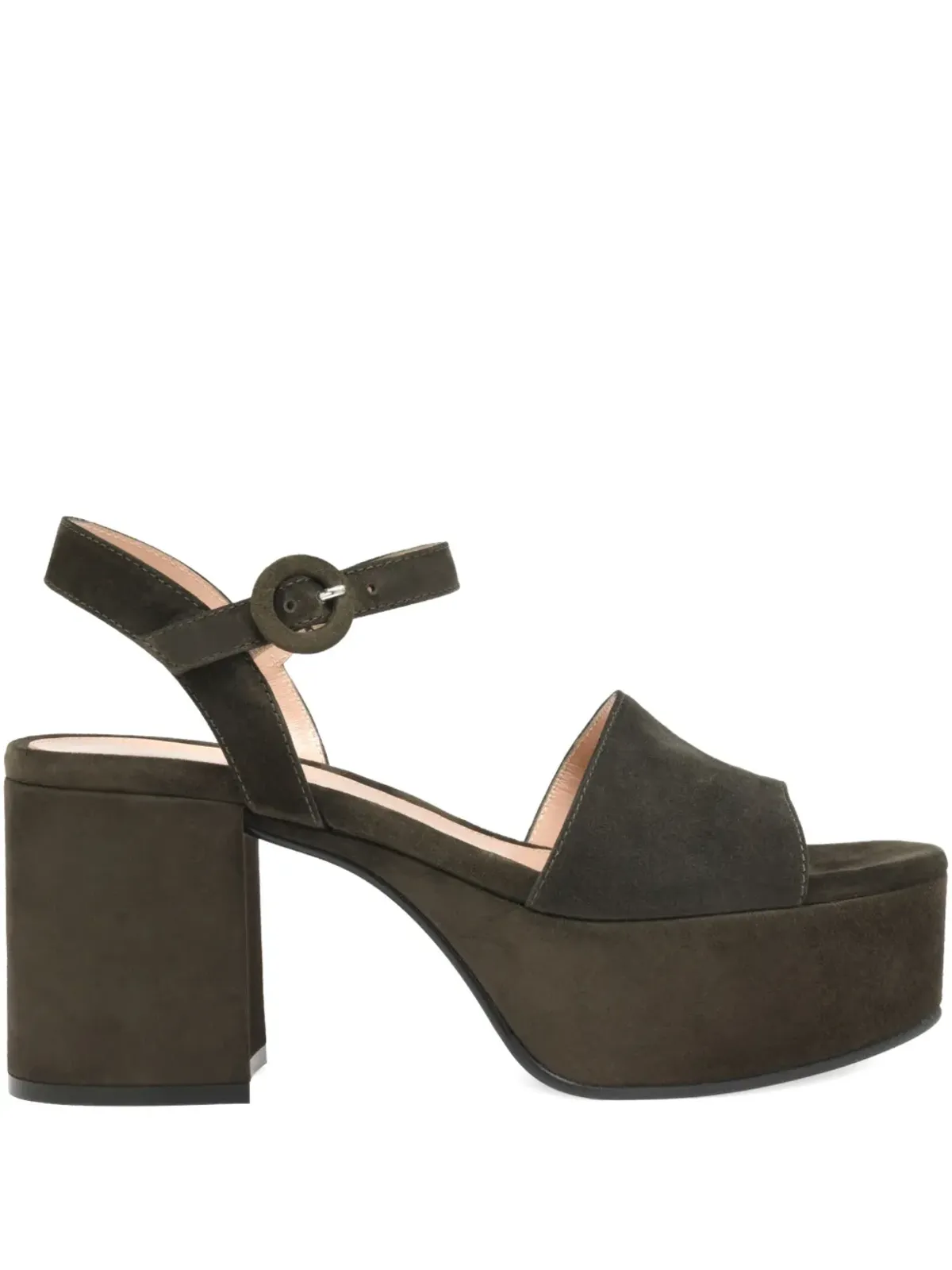 Gianvito Rossi 35mmレザーサンダル グリーン - 画像1