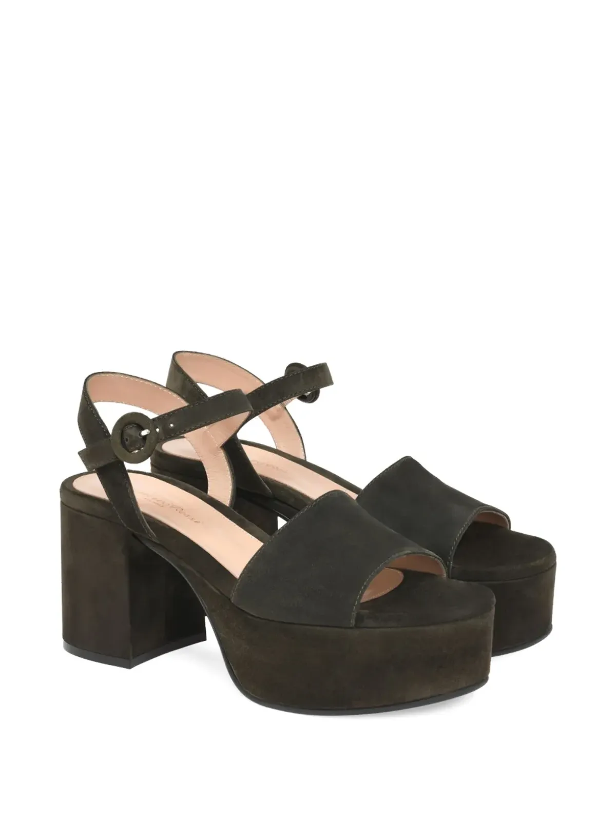 Gianvito Rossi 35mmレザーサンダル グリーン - 画像2