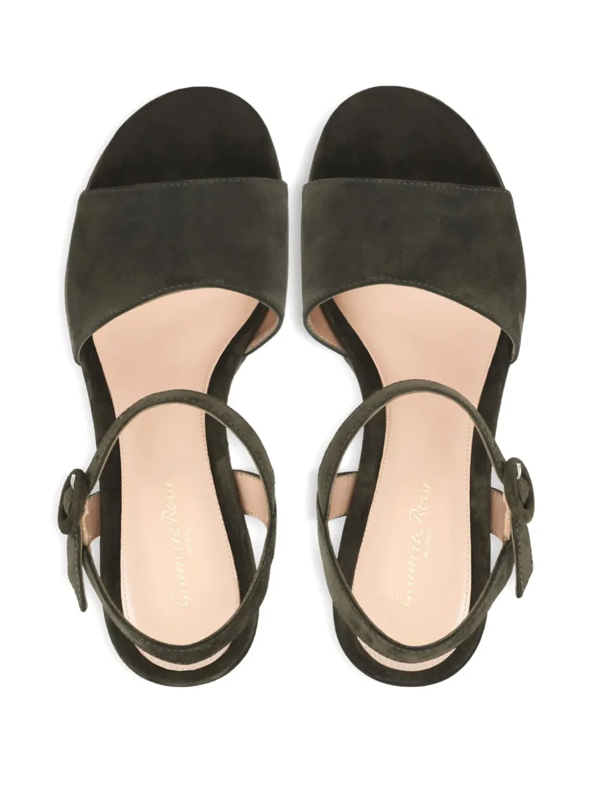 Gianvito Rossi 35mmレザーサンダル グリーン - 画像3