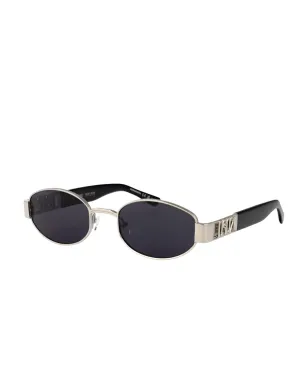 DSQUARED2 EYEWEAR ロゴディテールのオーバルフレームサングラス - シルバー - サムネイル2