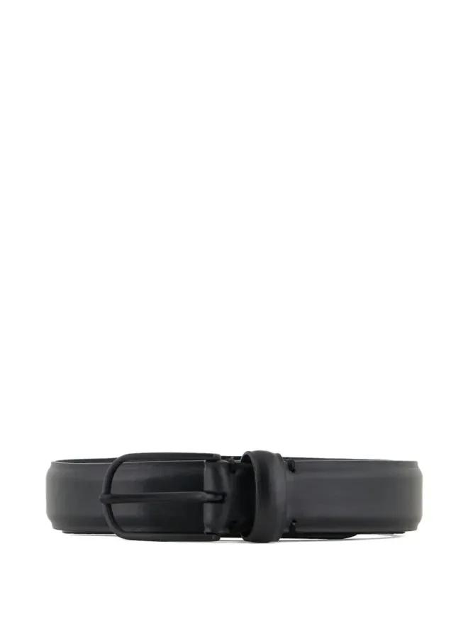 Emporio Armani Emporio Armani バックル付きレザーベルト ブラックの商品画像