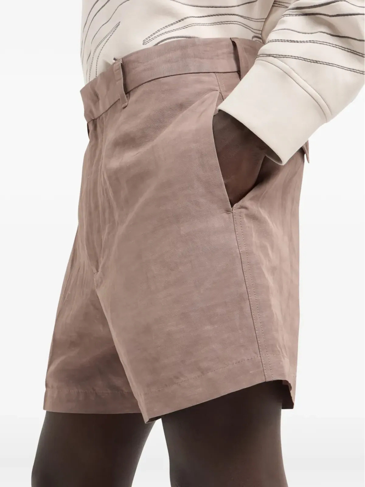 Emporio Armani ベルトループ付きショートパンツ - ニュートラルカラー - 画像4