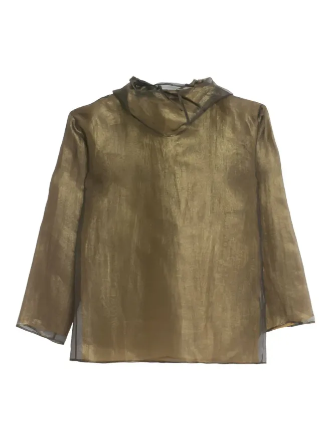 Issey Miyake Pre-Owned Issey Miyake Pre-Owned 2000年代 シルク ブラウス - ゴールドの商品画像