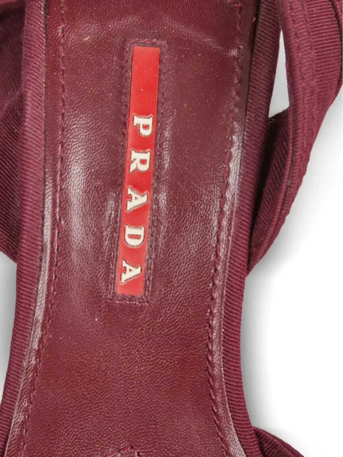 Prada ビンテージ 2010年 110mmウェッジエスパドリーユ - レッド - 画像5