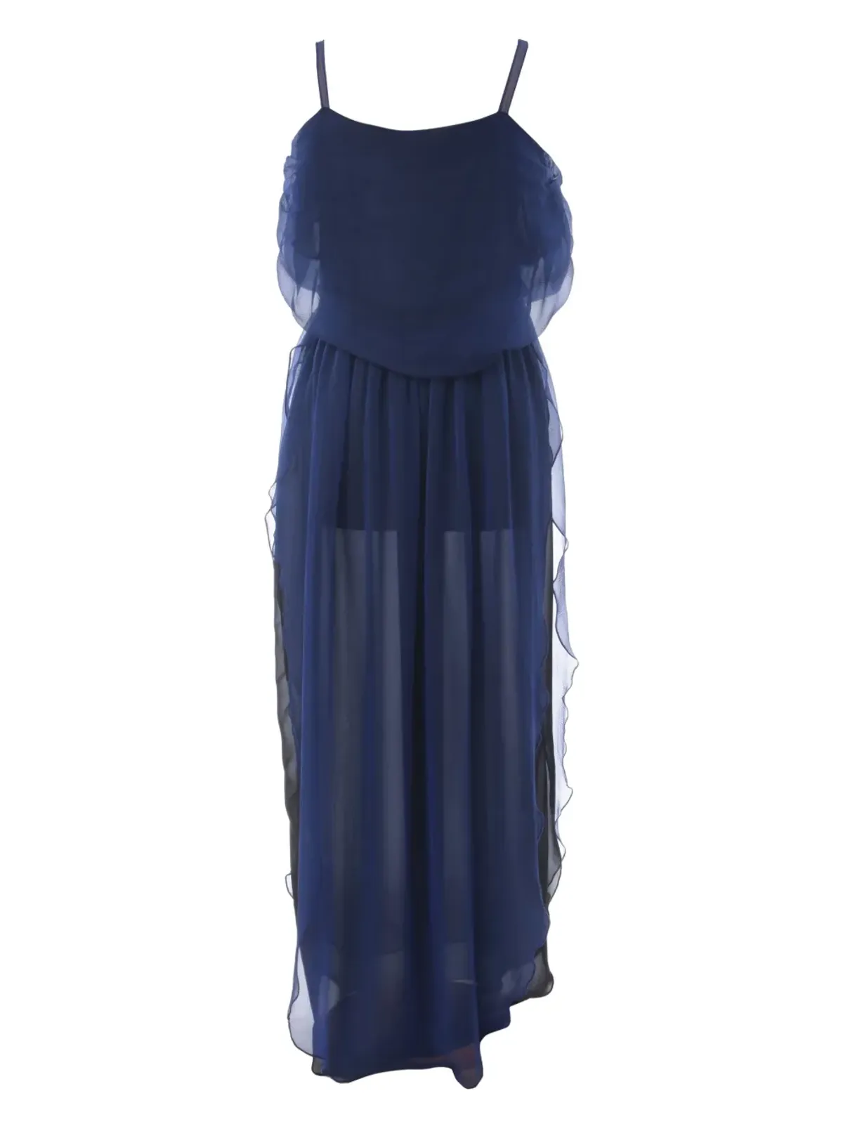 Krizia Pre-Owned シルクオーガンザ ロングドレス - 画像5
