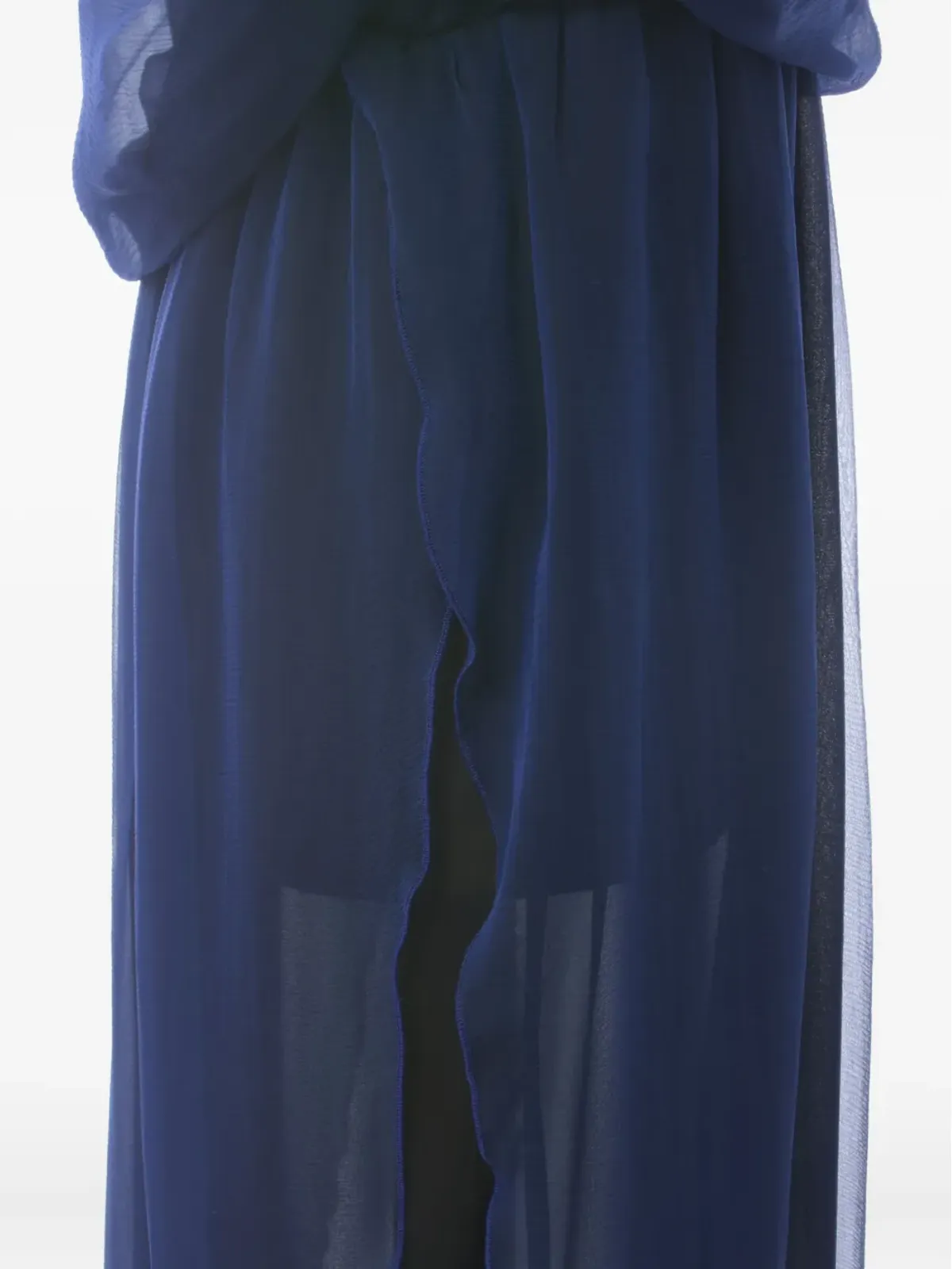 Krizia Pre-Owned シルクオーガンザ ロングドレス - 画像4