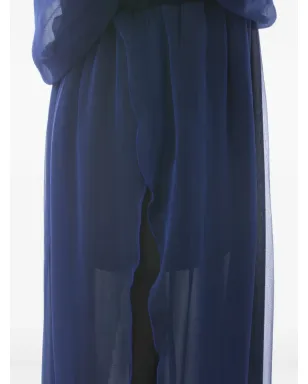 Krizia Pre-Owned シルクオーガンザ ロングドレス - サムネイル4