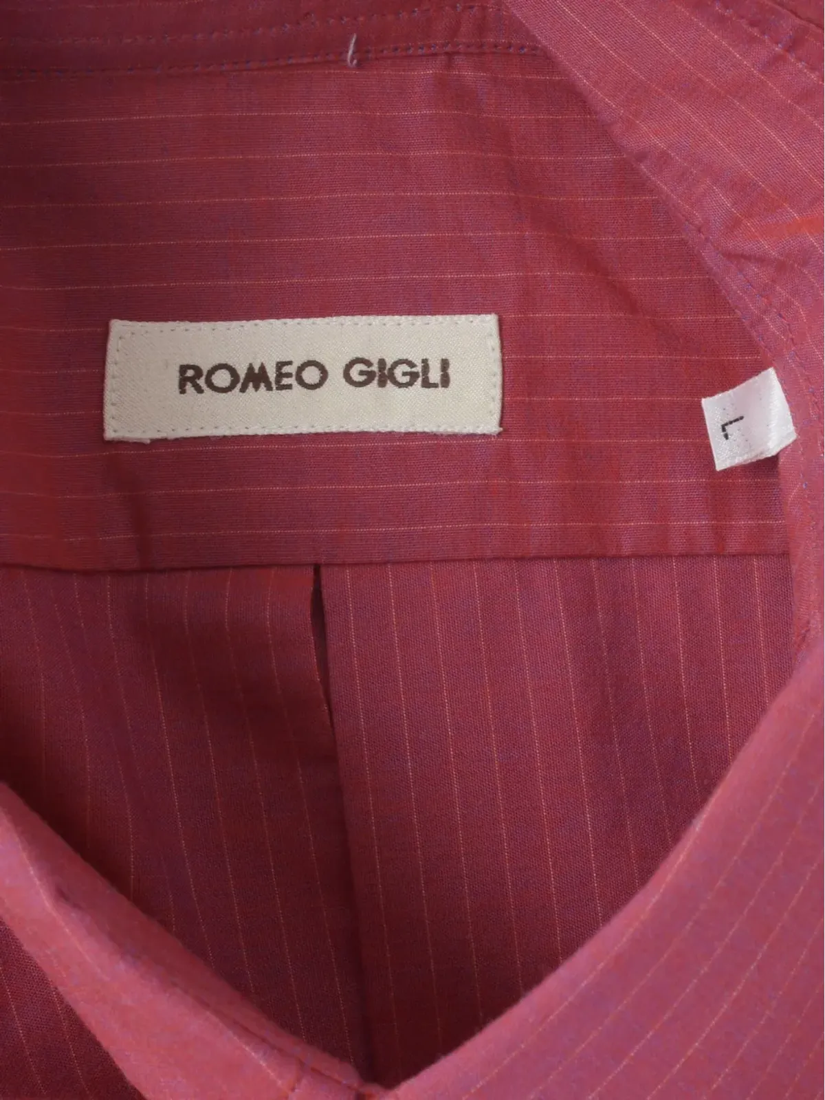 Romeo Gigli Pre-Owned ボタンダウンシャツ 1990年代 レッド - 画像4
