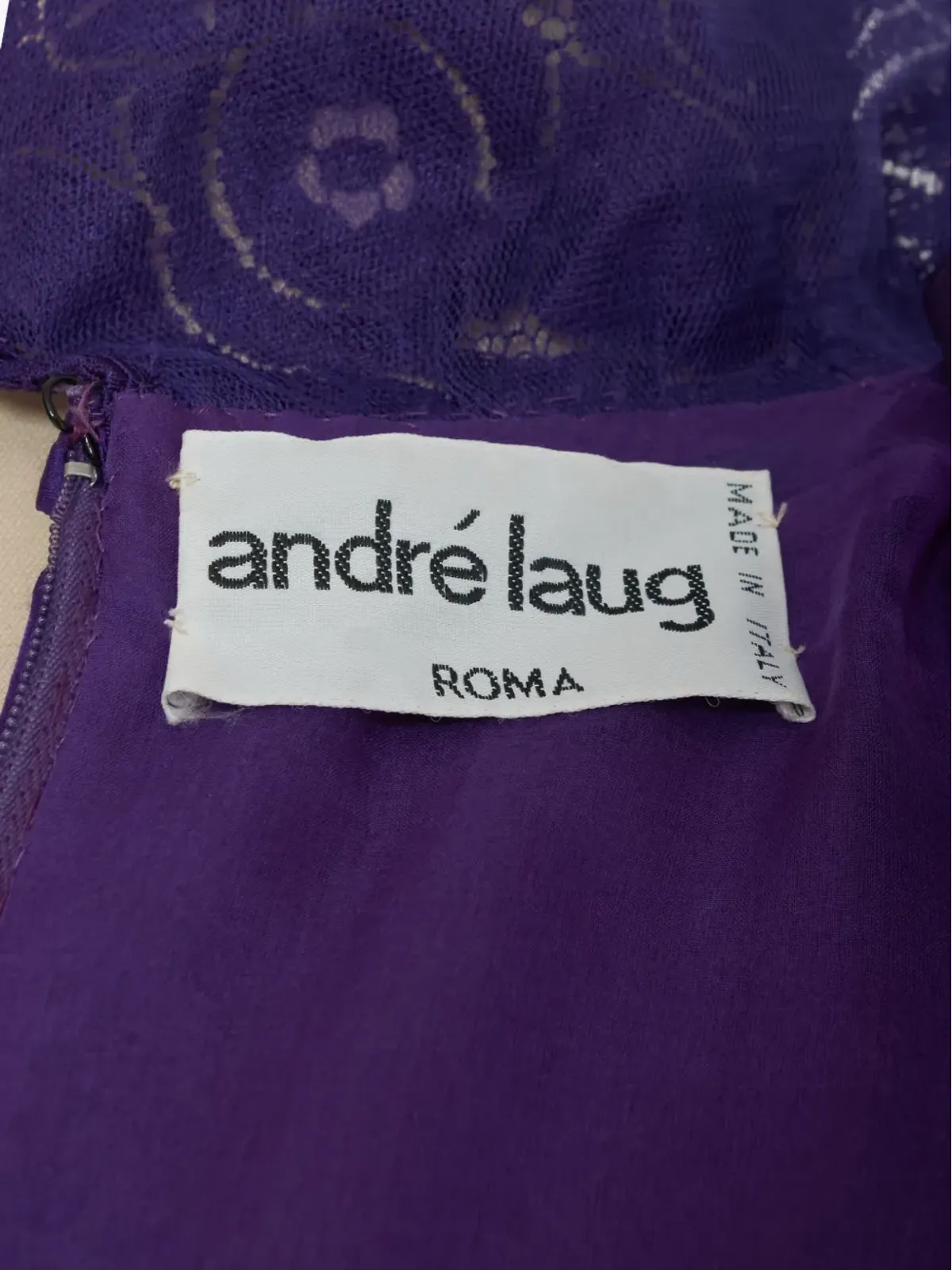Andrè Laug Vintage プリーツミディドレス - 画像4