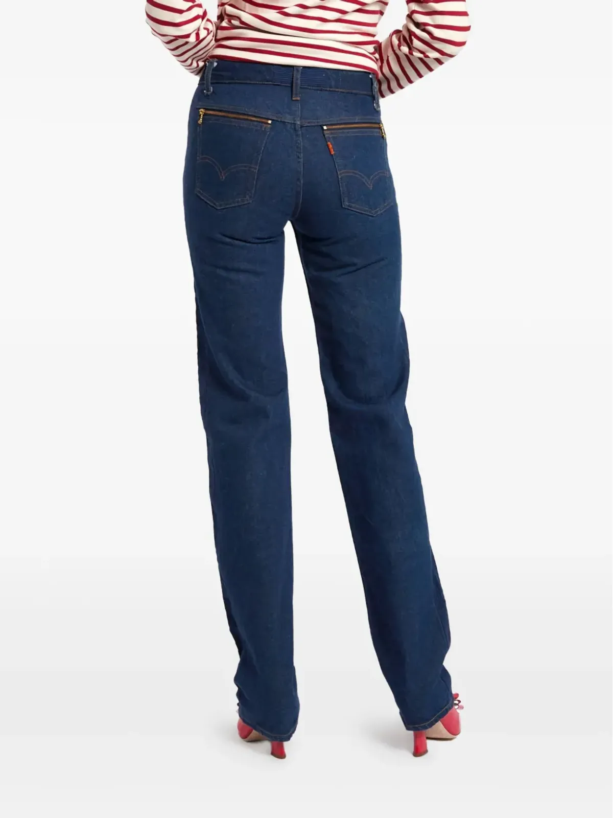 CAVALLI E NASTRI VINTAGE x Levi's 1980s straight-leg jeans - Blue - 画像4