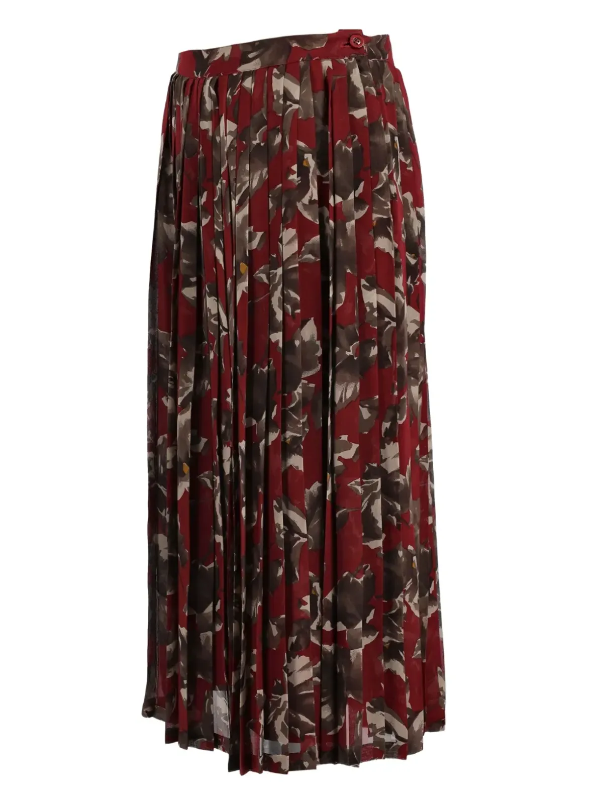 Gucci ビンテージ 1970年代 プリーツ マキシスカート - 赤 - 画像2