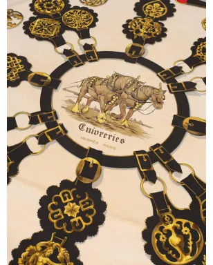 Hermès ビンテージ Cuivreries by F.de La Perriere スカーフ - レッド - サムネイル3