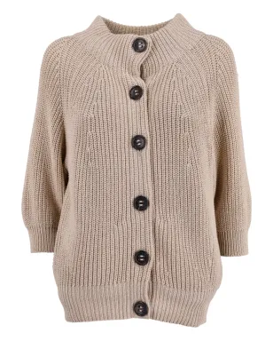 Agnona Vintage cotton cardigan - Brown - サムネイル1