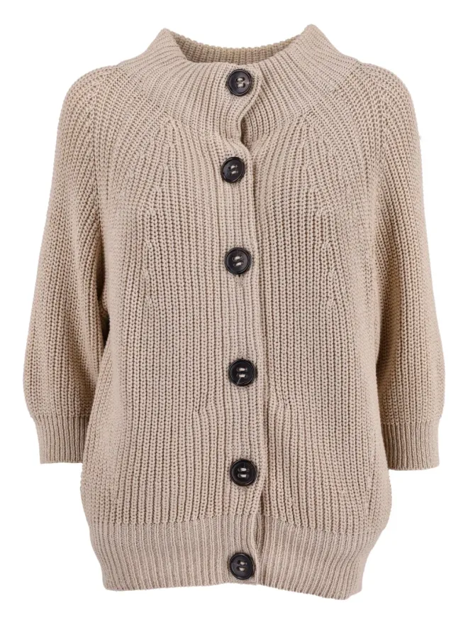 Agnona Vintage Agnona Vintage cotton cardigan - Brownの商品画像