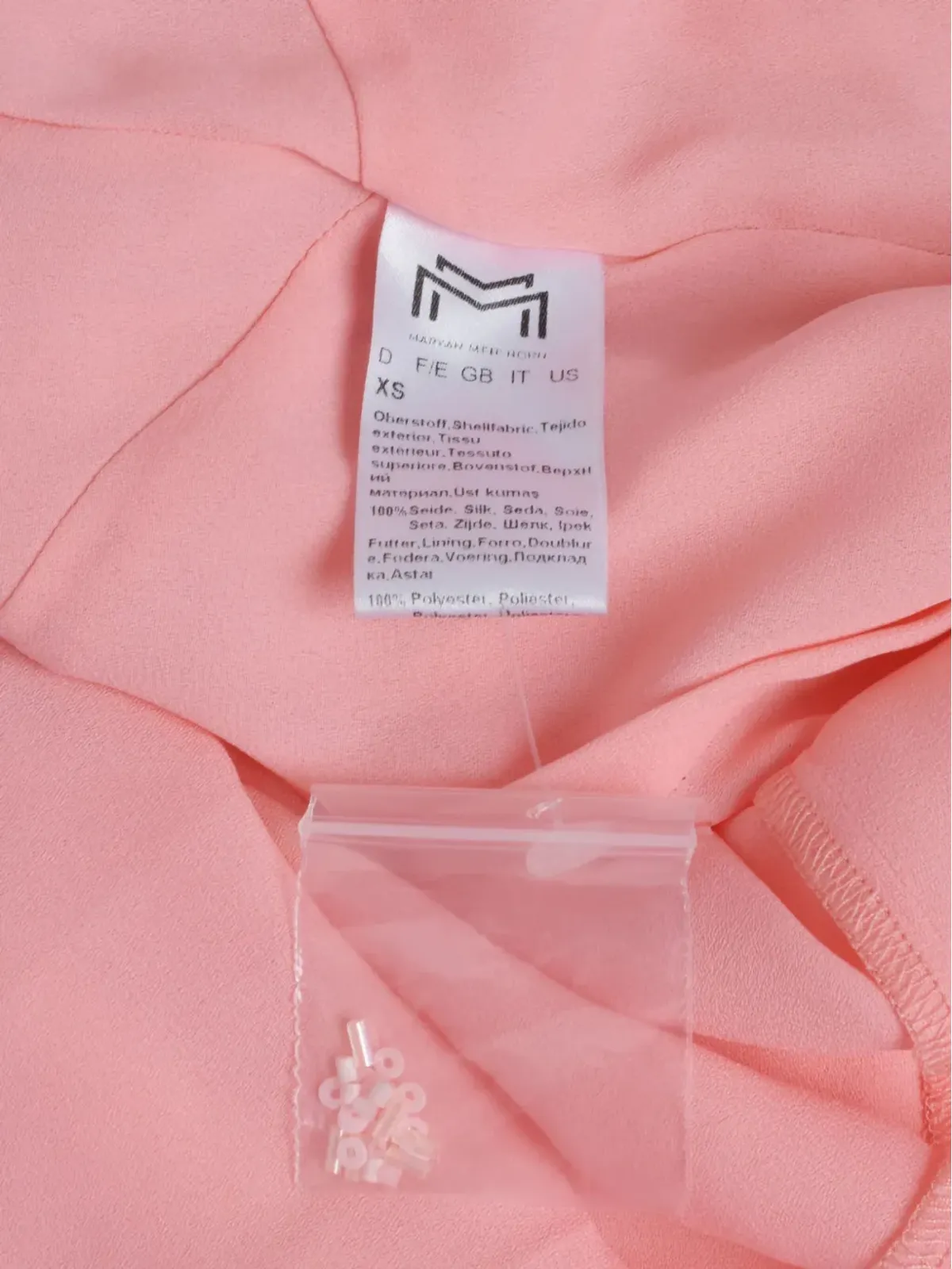 Maryan Mehlhorn ビンテージ ビーズ装飾ミニドレス ピンク - 画像3