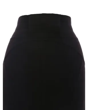 Alaïa Pre-Owned 1980年代ウールペンシルスカート（ブラウン） - サムネイル3