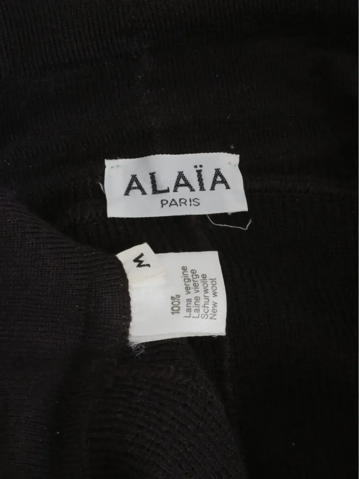 Alaïa Pre-Owned 1980年代ウールペンシルスカート（ブラウン） - 画像4