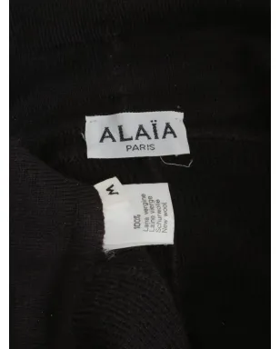 Alaïa Pre-Owned 1980年代ウールペンシルスカート（ブラウン） - サムネイル4