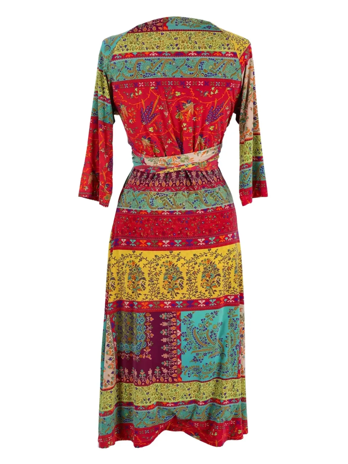 Etro Pre-Owned パターン柄のラップドレス - レッド - 画像2
