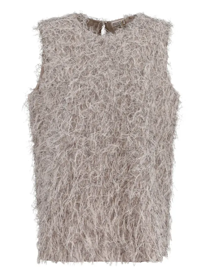 Brunello Cucinelli Vintage Brunello Cucinelli Vintage ルレックス フリンジトップの商品画像