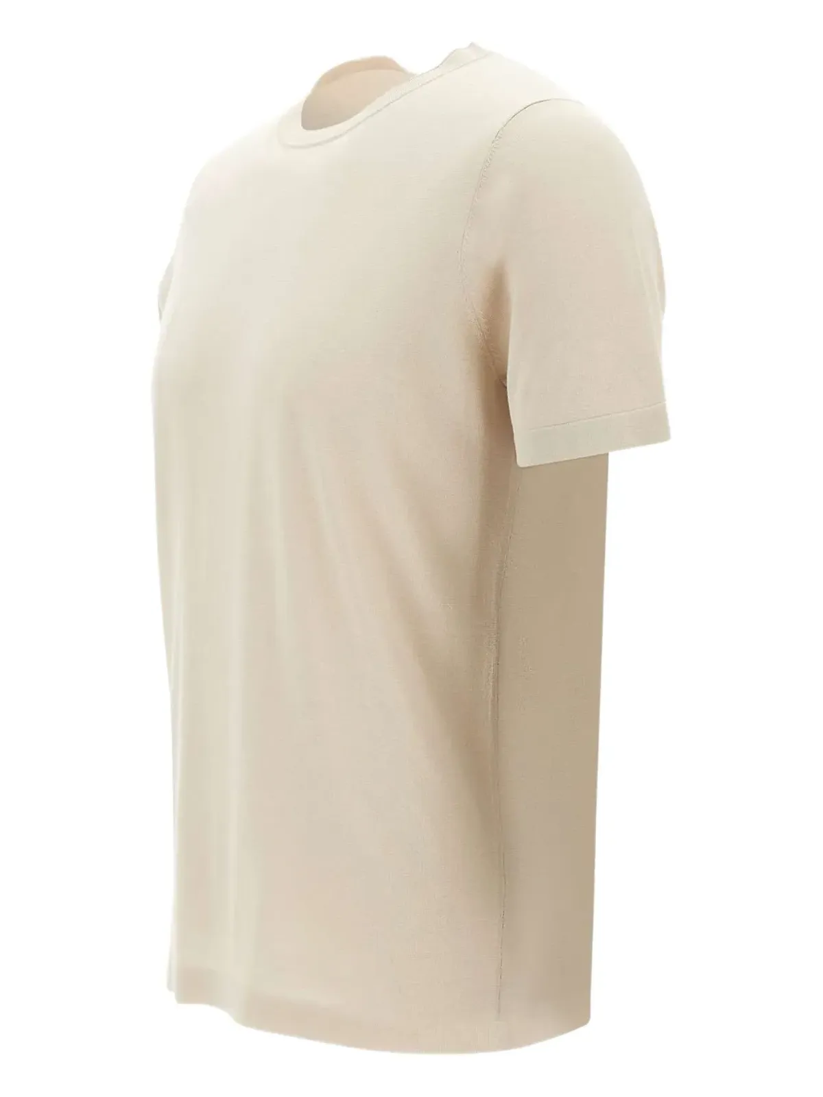 Kangra クルーネック コットンTシャツ - ベージュ - 画像3