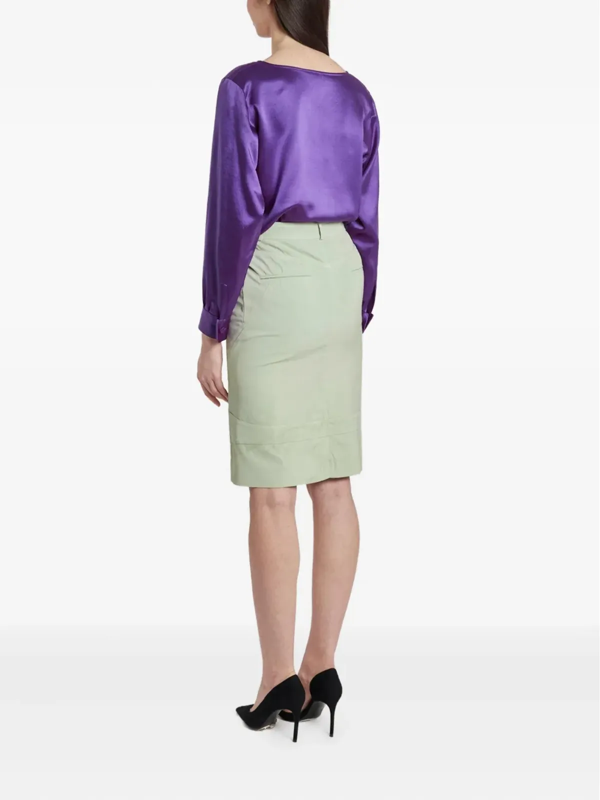 ビンテージ Christian Dior ミディスカート ウール - 画像4