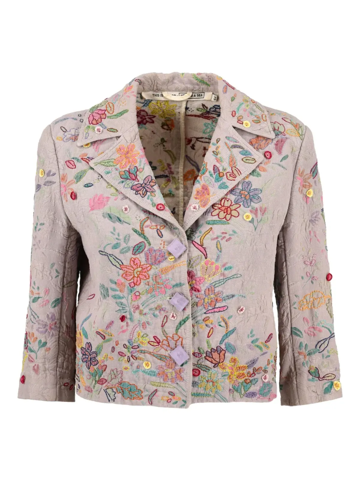 Aspesi Vintage floral-embroidered blazer - Neutrals - 画像1