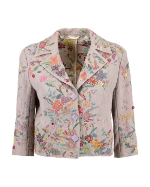 Aspesi Vintage floral-embroidered blazer - Neutrals - サムネイル1