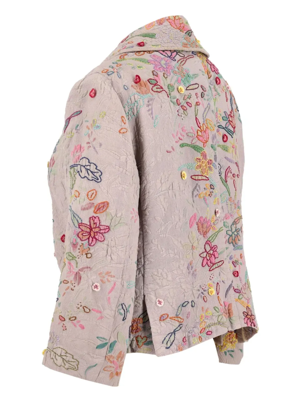 Aspesi Vintage floral-embroidered blazer - Neutrals - 画像2