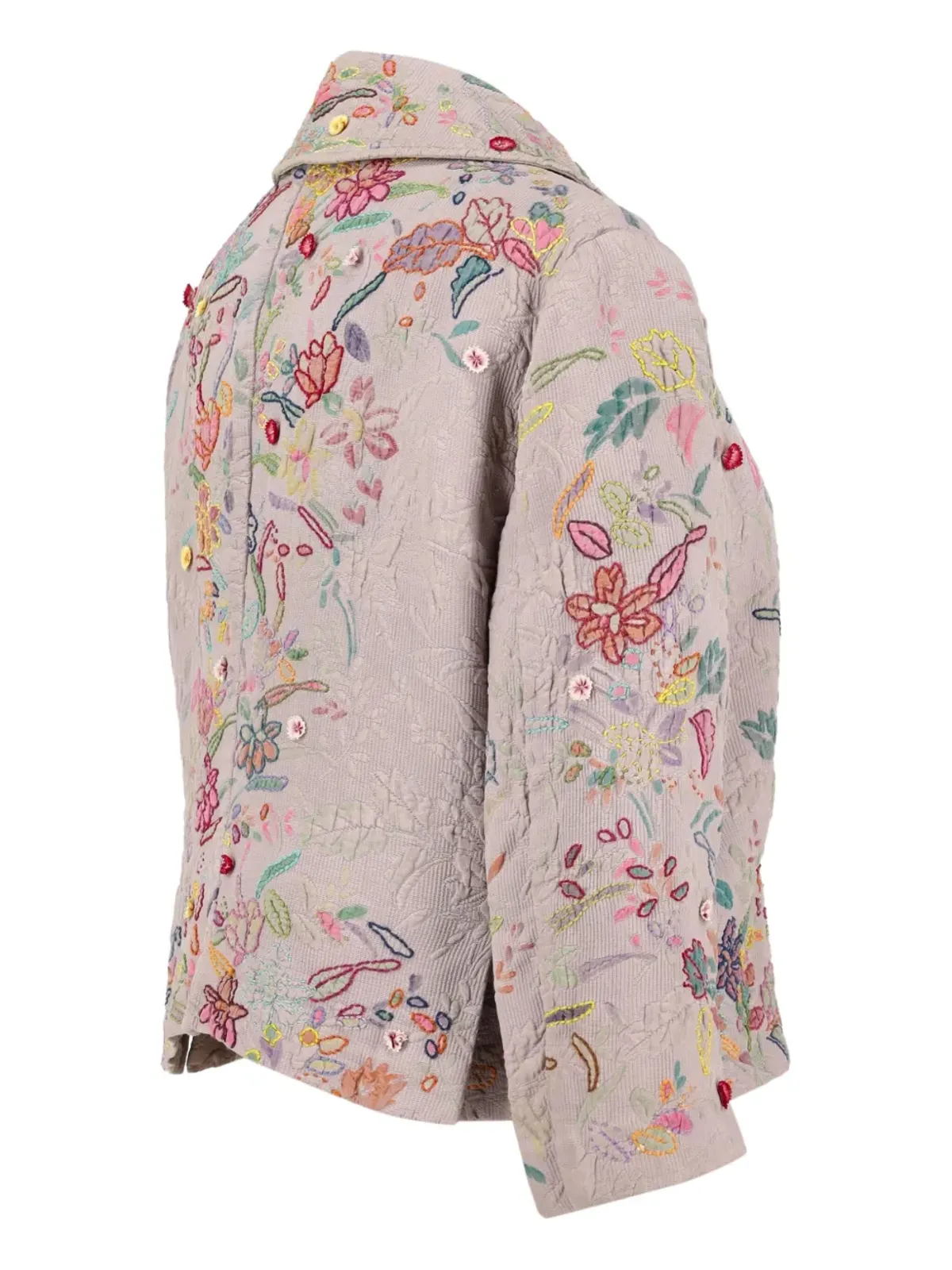 Aspesi Vintage floral-embroidered blazer - Neutrals - 画像3