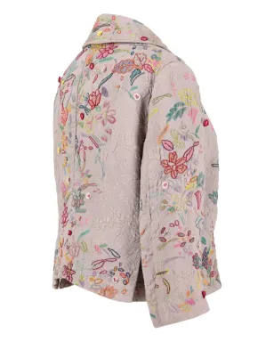 Aspesi Vintage floral-embroidered blazer - Neutrals - サムネイル3