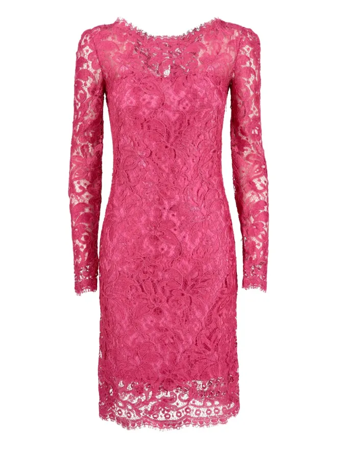 PUCCI Pre-Owned PUCCI Pre-Owned 刺繍入りレースドレス - ピンクの商品画像