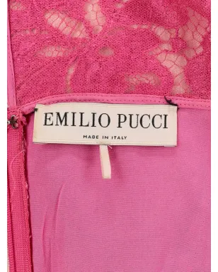 PUCCI Pre-Owned 刺繍入りレースドレス - ピンク - サムネイル3