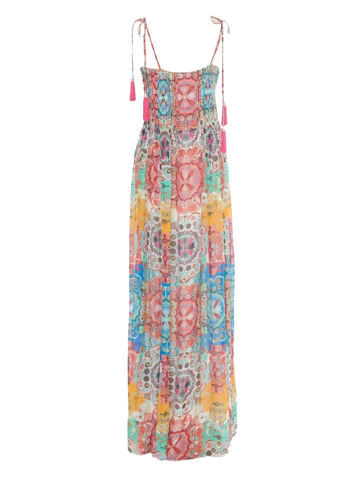 Roberto Cavalli Vintage ビンテージ柄プリーツマキシドレス - 画像2